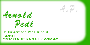 arnold pedl business card